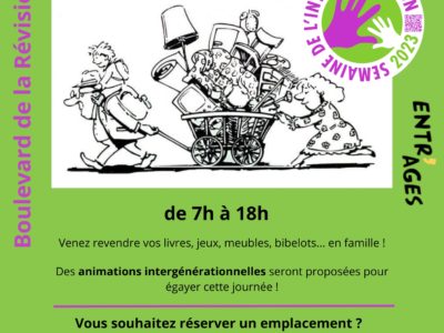 Entr’âges vous invite à sa brocante intergénérationnelle